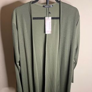 womens olive green duster